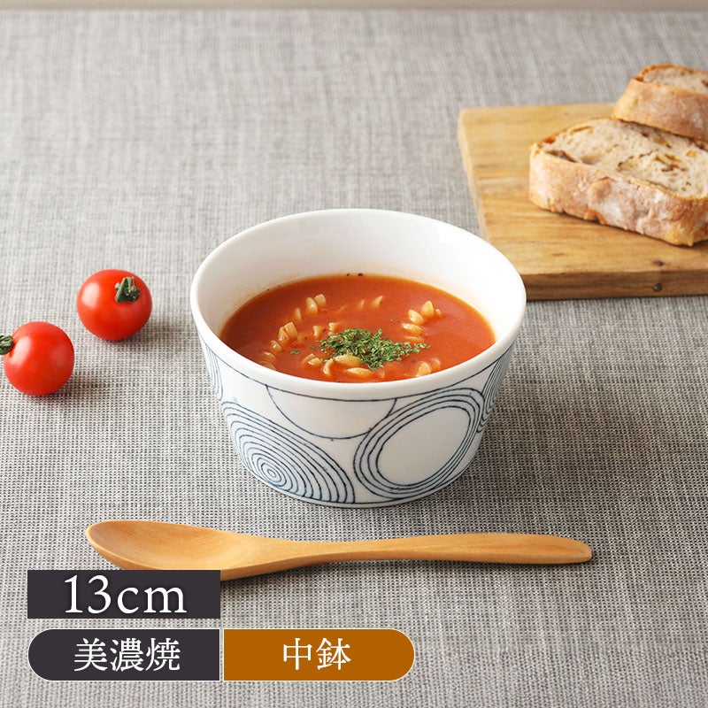 台形中鉢 13cm 糸つむぎ 渦