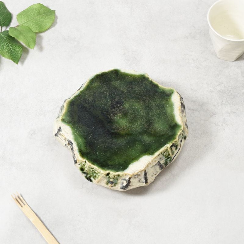 ロックプレート 小 18.5cm 織部サビ