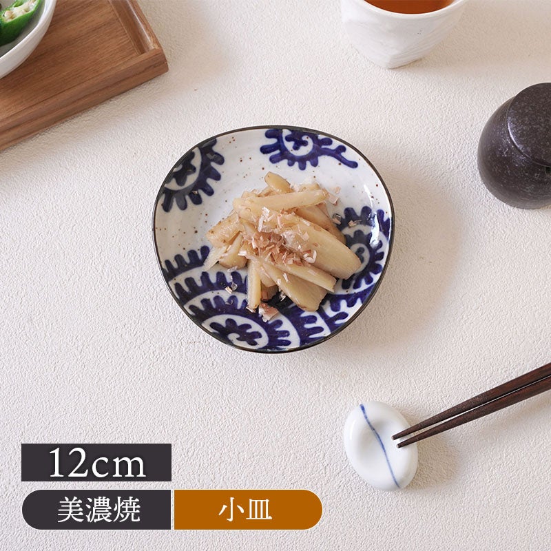 三角皿 12cm 太タコ唐草