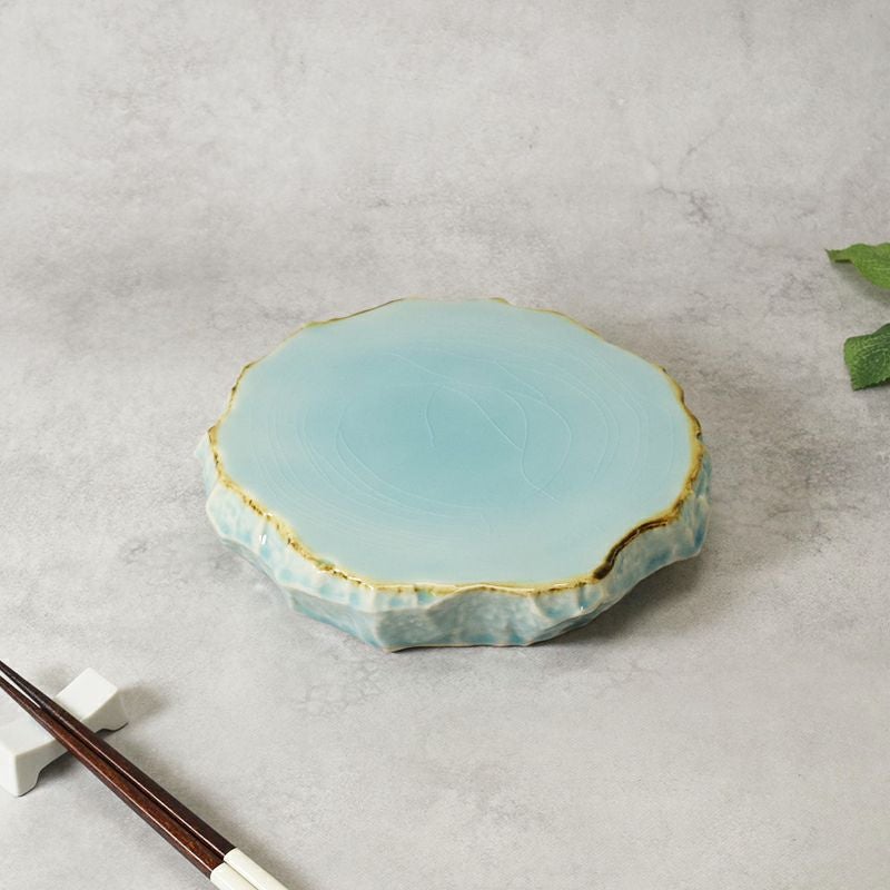 ロックプレート 中 21cm マリンブルー