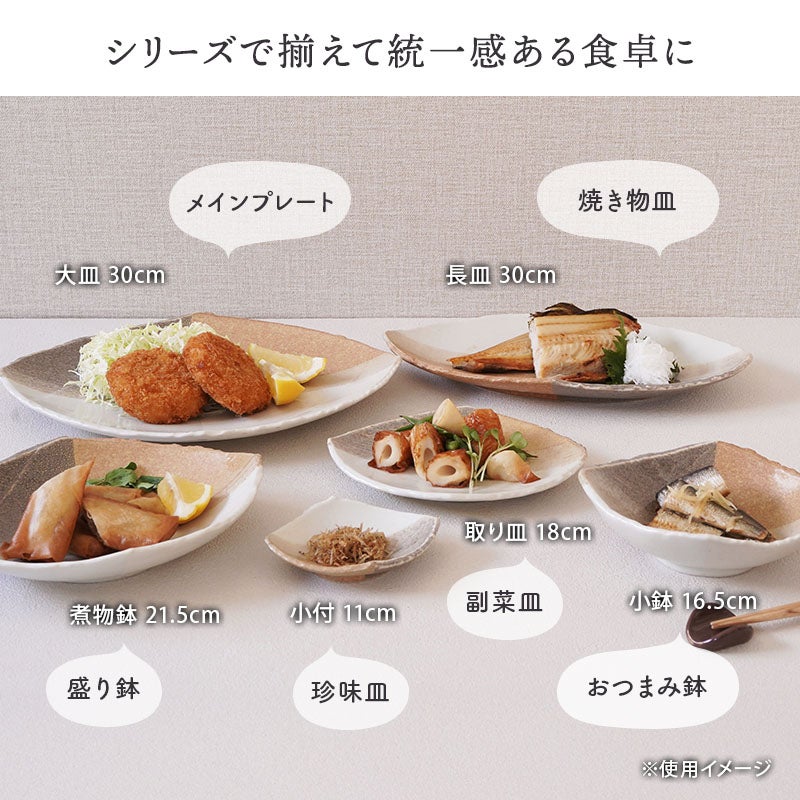 和の趣とモダンを映す大皿＆取り皿セット
