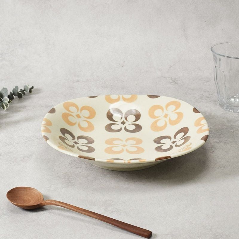 深皿 21.5cm 丸角型 オレンジレトロ