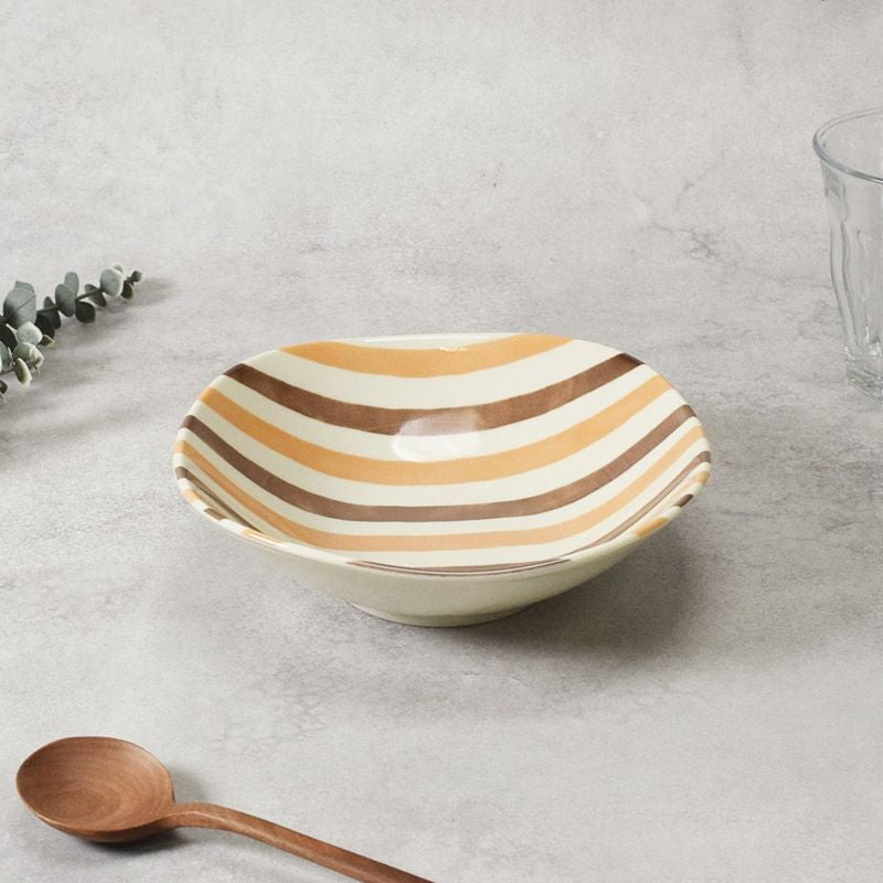 サラダボウル 16cm 丸角型 オレンジレトロ