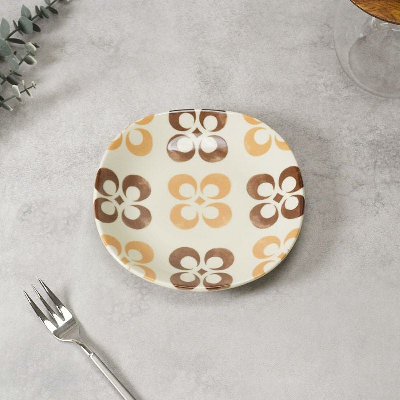 プレート 17cm 丸角型 オレンジレトロ