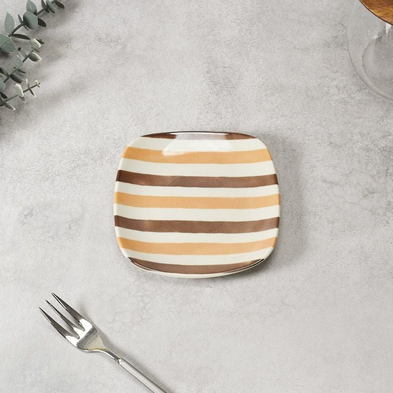 プレート 12.5cm 丸角型 オレンジレトロ