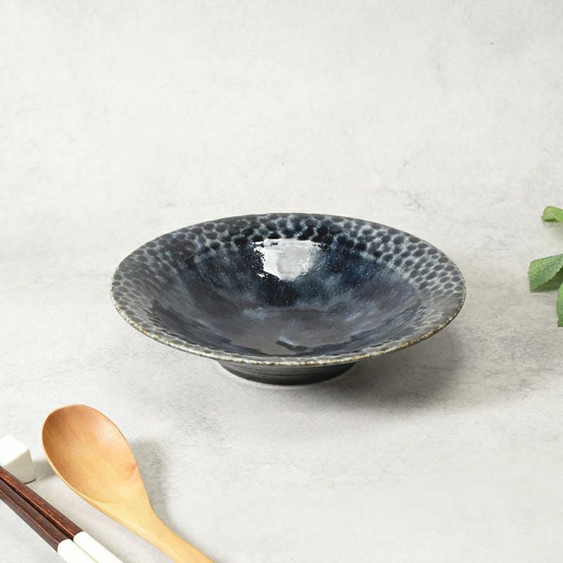 多用鉢 18.5cm 槌目型 銀波 煮物鉢