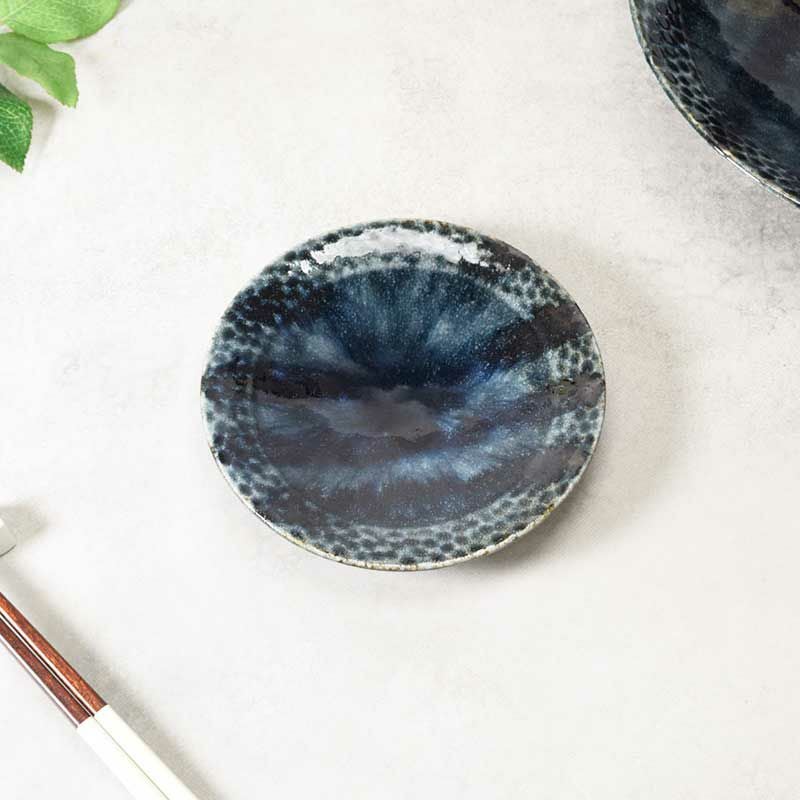 取り皿 15.5cm 槌目型 銀波