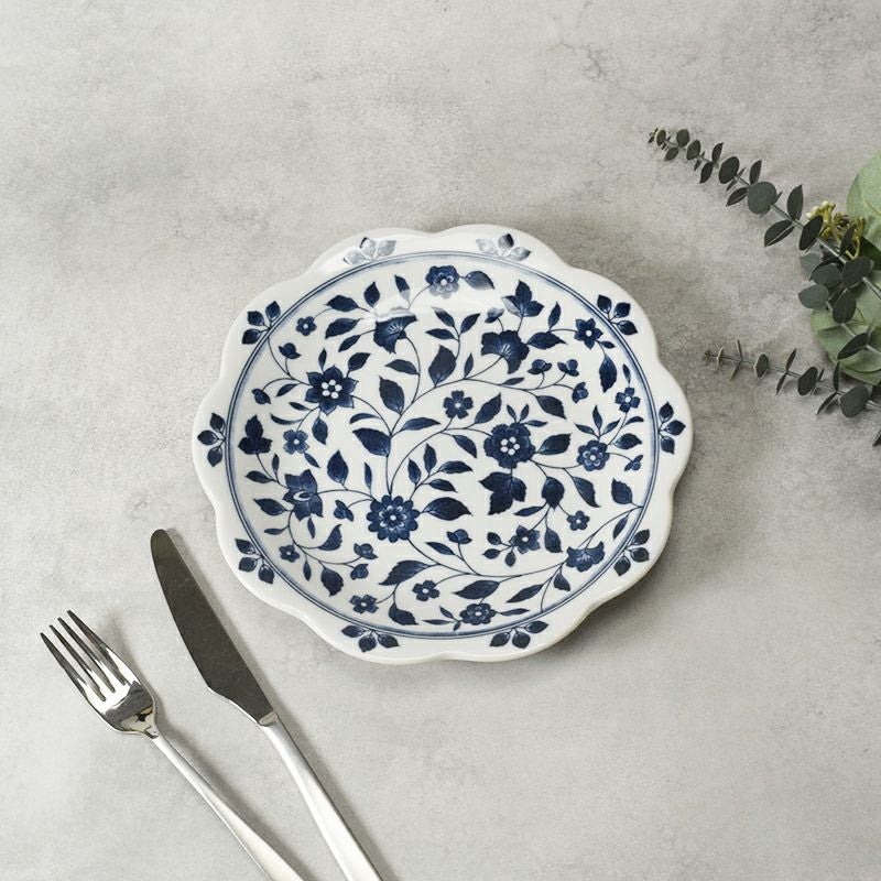 大皿 24cm 花型 洛悠花 らくゆうか