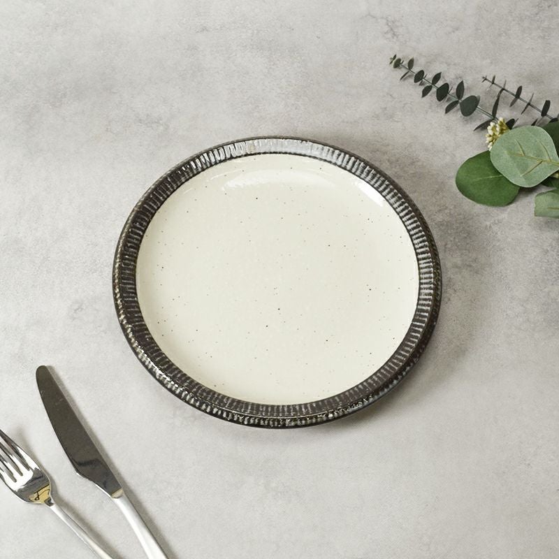 大皿 24.5cm 渕十草 黒瀬