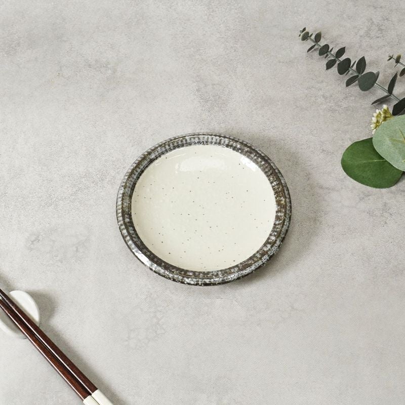 小皿 14cm 渕十草 黒瀬