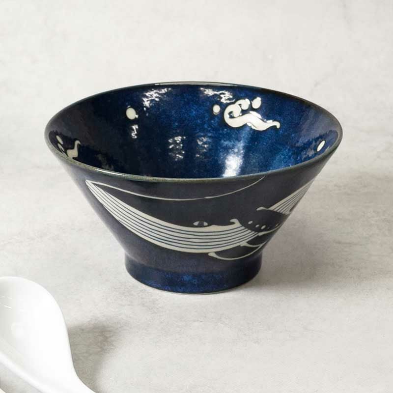 台形どんぶり 大 16cm 窯変くじら