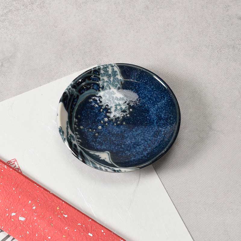 軽量豆皿 9cm 神奈川沖浪裏